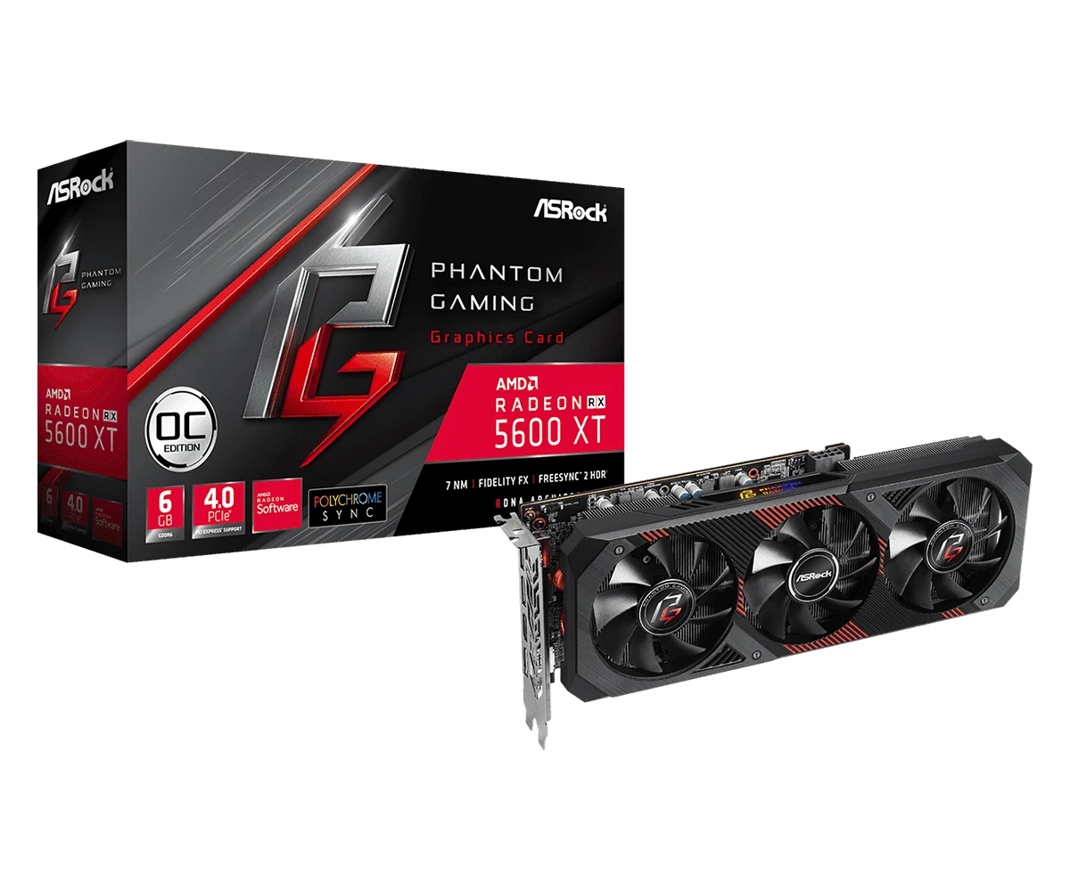 ASRock AMD Radeon RX 5600 XT Phantom Gaming D3 6G OC